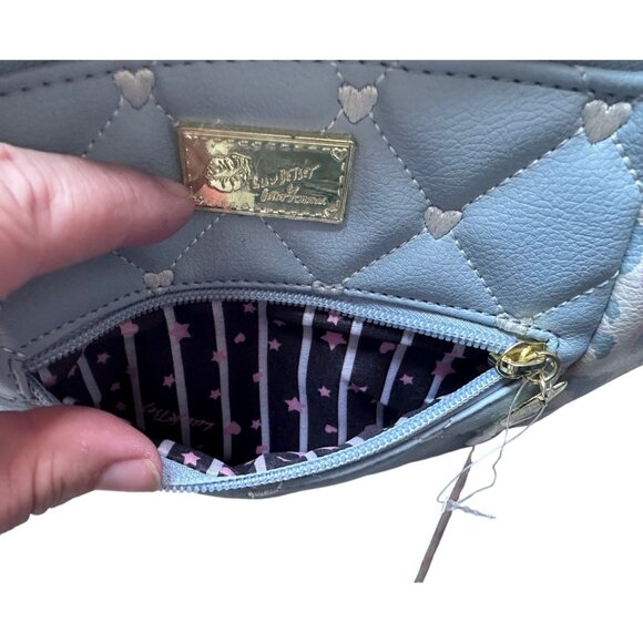 Luv Betsey - Betsey Johnson Blue, White & Pink Accent Crossbody Bag - NWT - Picture 7 of 14